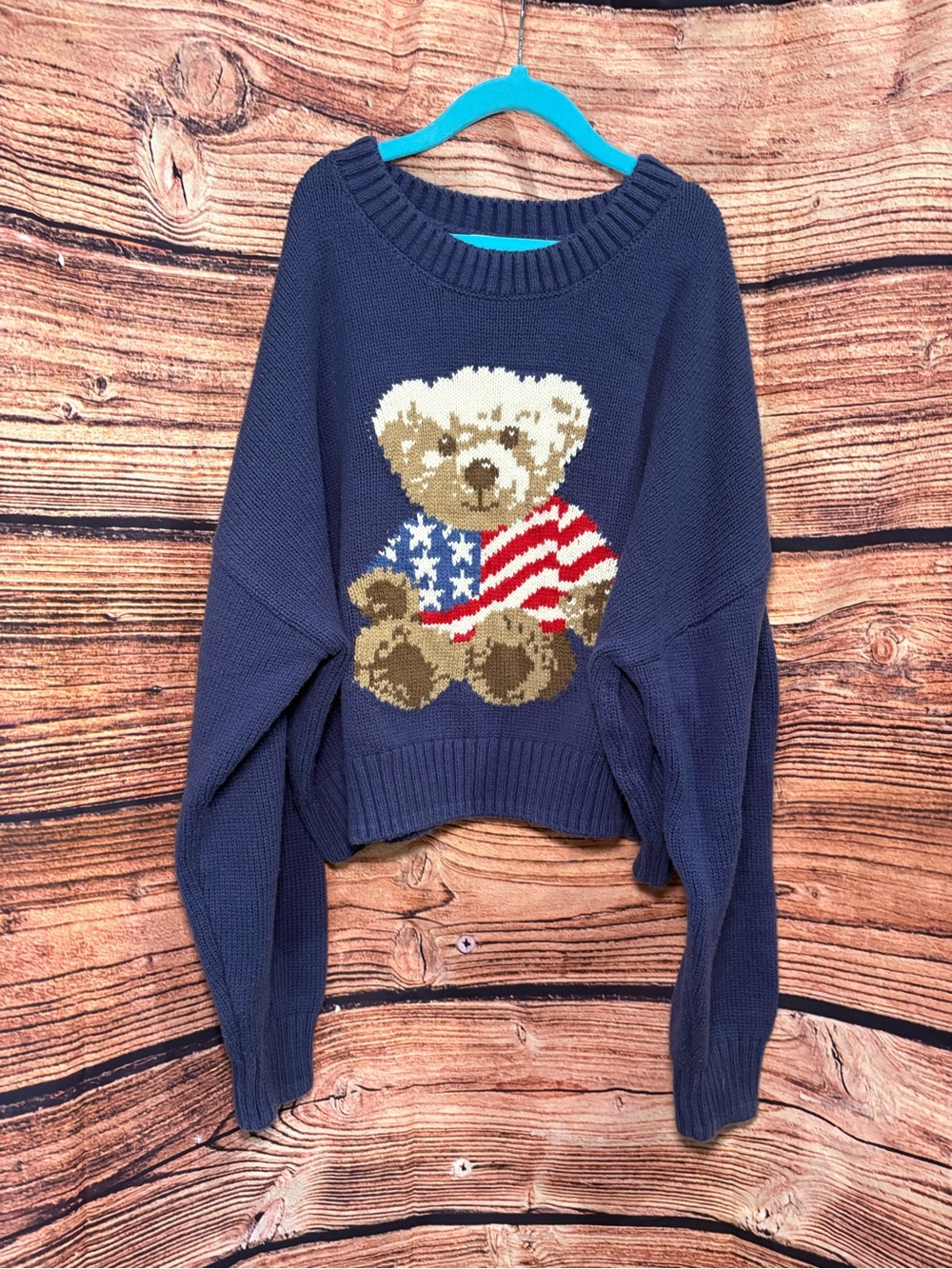 Grayson Threads Navy Teddy Bear Sweater